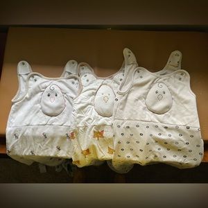Three medium Nested Bean sleep sacks, 6-15m